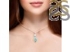 Oyster Turquoise Blue-Topaz Turquoise Pendant-2SP TRO-1-226