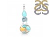 Oyster Turquoise Blue-Topaz Turquoise Pendant-2SP TRO-1-227