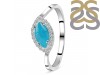 Turquoise & White Topaz Ring TRQ-RDR-1755.