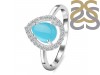 Turquoise & White Topaz Ring TRQ-RDR-1803.