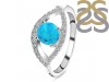 Turquoise & White Topaz Ring TRQ-RDR-2190.