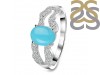 Turquoise & White Topaz Ring TRQ-RDR-2267.