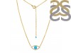 Turquoise & White Topaz Necklace TRQ-RN-1.