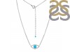 Turquoise & White Topaz Necklace TRQ-RN-1.