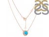 Turquoise & White Topaz Necklace TRQ-RN-83.