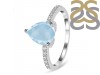 Aquamarine & White Topaz Ring AQM-RDR-2860.