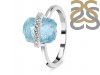 Aquamarine Raw Crystal & White Topaz Ring AQM-RR-381.