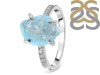 Aquamarine Raw Crystal & White Topaz Ring AQM-RR-397.