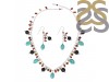 Turquoise/Lava Beaded  Jewelry Set BDD-12-1645
