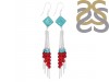 Turqoise/Red Coral Beaded Earring BDD-3-110