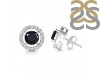 Black Tourmaline & White Topaz Stud Earring BLS-RDE-1003.