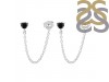 Black Tourmaline Chain Stud Earring BLS-RDE-1235.