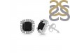 Black Tourmaline & White Topaz Stud Earring BLS-RDE-1263.