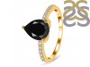 Black Tourmaline & White Topaz Ring BLS-RDR-2860.