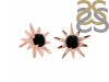 Black Tourmaline & White Topaz Stud Earring BLS-RE-50.