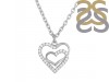 Cubic Zirconia Heart Necklace CUZ-RDN-56.