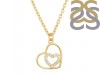 Cubic Zirconia Heart Necklace CUZ-RDN-64.