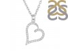 Cubic Zirconia Heart Necklace CUZ-RDN-84.