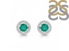 Green Onyx & White Topaz Stud Earring GRO-RDE-985.