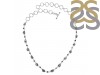 Herkimer Diamond/Black Spinel Necklace-NSL HKD-12-5