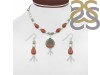 SunStone/Pearl/Green Jasper Beaded Jewelry Set BDD-12-1614