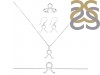 Taurus Zodiac Plain Silver Jewelry Set PS-RDR-3090/RDE-1498/RDB-183/RDC-21.