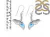 Larimar & White Topaz Whale Tail Earring LAR-RUE-30.