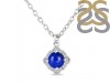 Lapis & White Topaz Necklace With Slider Lock LLP-RDN-74.
