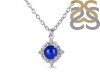 Lapis & White Topaz Necklace With Slider Lock LLP-RDN-77.