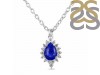 Lapis & White Topaz Necklace With Slider Lock LLP-RDN-79.