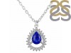 Lapis & White Topaz Necklace With Slider Lock LLP-RDN-80.