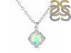Opal & White Topaz Necklace With Slider Lock OPL-RDN-74.