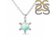 Opal & White Topaz Necklace With Slider Lock OPL-RDN-75.