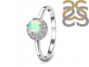Opal & White Topaz Ring OPL-RDR-1746.