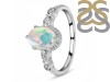 Opal & White Topaz Ring OPL-RDR-2182.