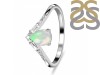Opal & White Topaz Ring OPL-RDR-2283-CAB.