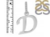 Plain Silver Alphabet D Pendant PS-RDA-134.