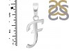 Plain Silver Alphabet F Pendant PS-RDA-110.