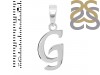 Plain Silver Alphabet G Pendant PS-RDA-111.