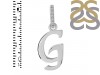 Plain Silver Alphabet G Pendant PS-RDA-137.
