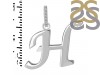 Plain Silver Alphabet H Pendant PS-RDA-138.