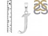 Plain Silver Alphabet J Pendant PS-RDA-114.