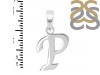 Plain Silver Alphabet P Pendant PS-RDA-120
