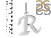 Plain Silver Alphabet R Pendant PS-RDA-148.