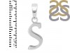 Plain Silver Alphabet S Pendant PS-RDA-123.