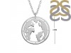 Plain Silver Globe Necklace PS-RDN-37.