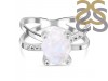 Moonstone Raw Crystal & White Topaz Ring RBM-RR-382.
