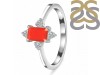 Red Onyx & White Topaz Ring ROX-RR-275.