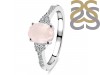 Rose Quartz & White Topaz Ring RSQ-RDR-2219.