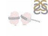 Rose Quartz Raw Crystal & White Topaz Stud Earring RSQ-RE-381.